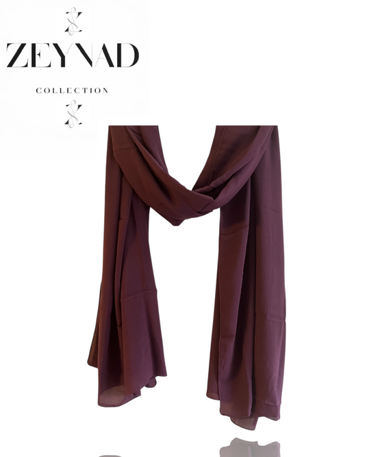 Blazing purple chiffon hijab