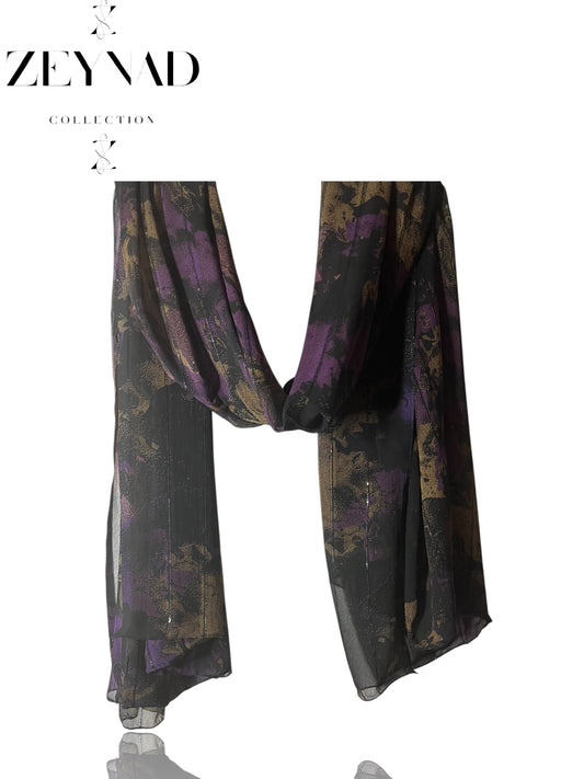 Luminous purple berry chiffon hijab