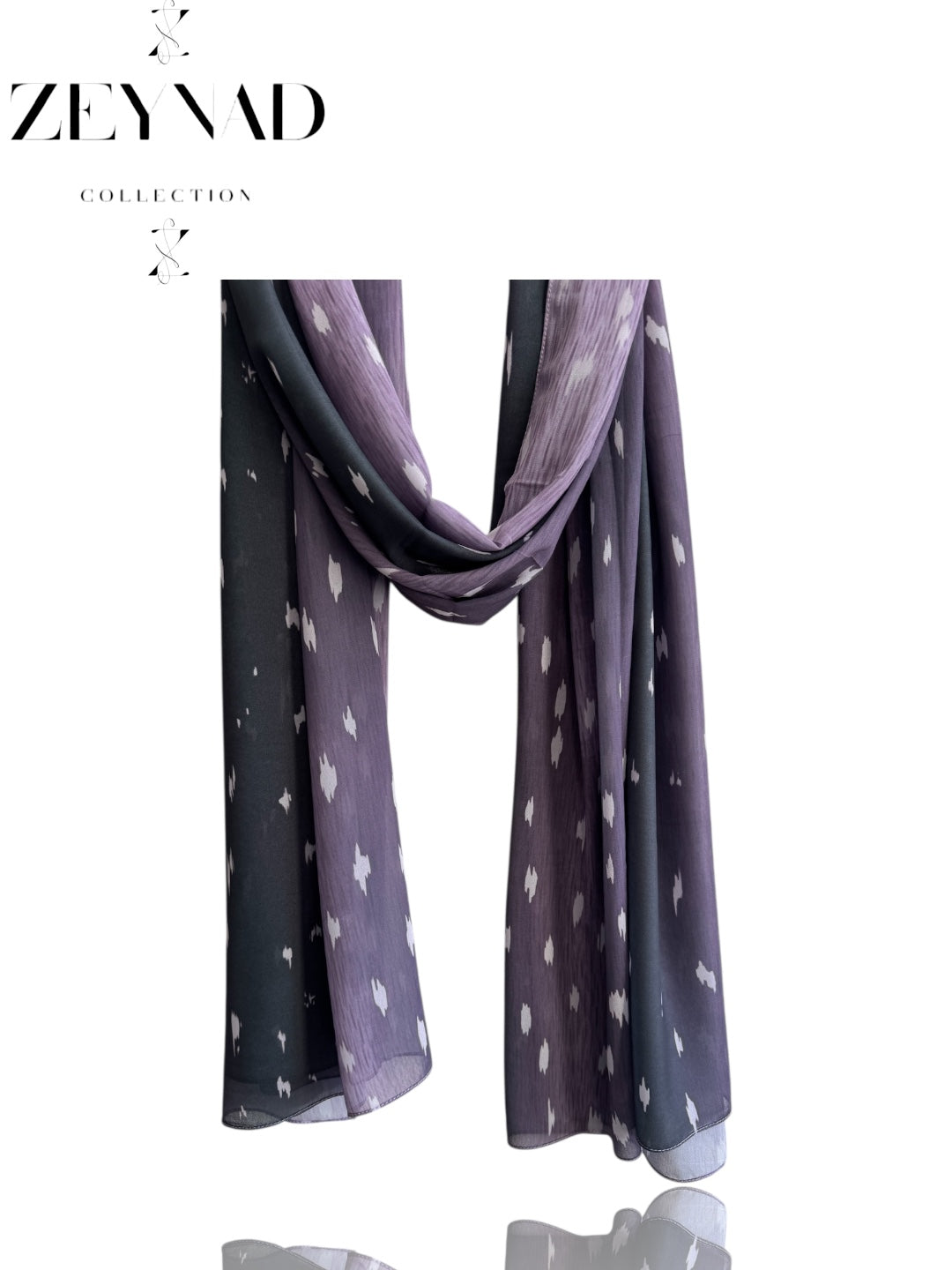 Dark purple deer/fawn print ombré