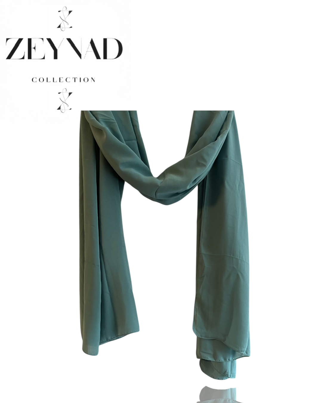 Blazing light green chiffon hijab