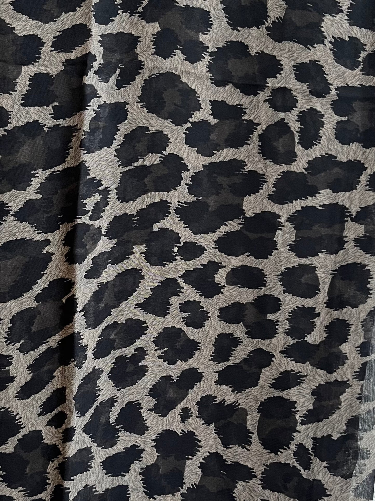 Arctic grey snow leopard print hijab