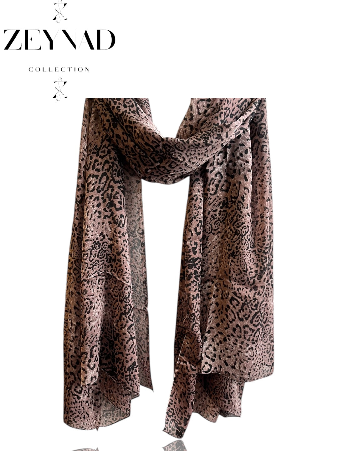 Arctic pink snow leopard print hijab