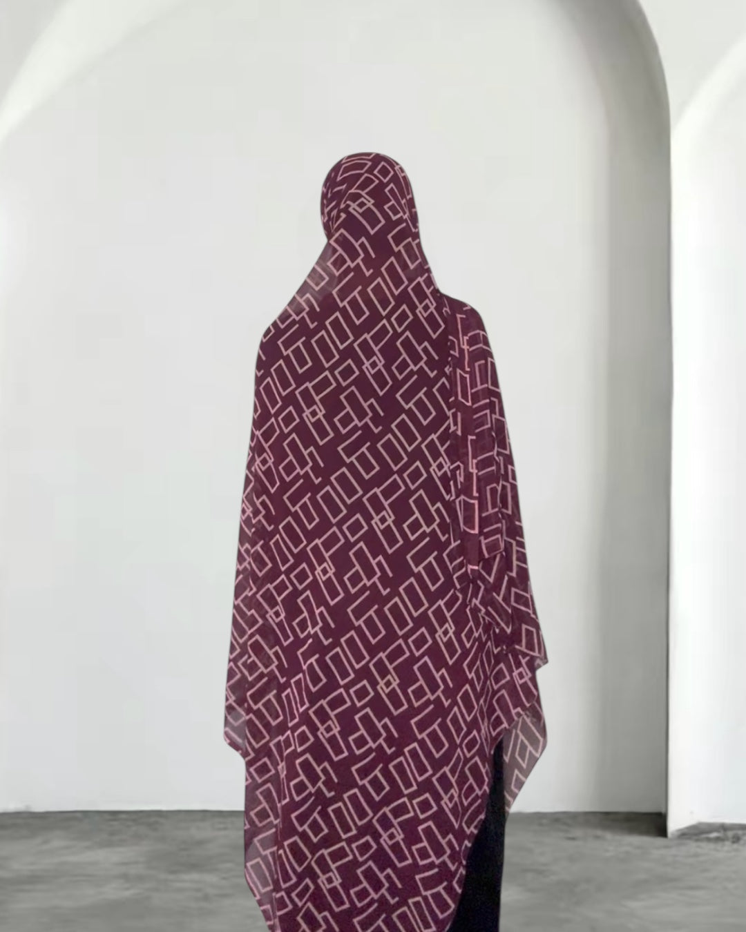 Midnight pink ZEYNAD zigzag print