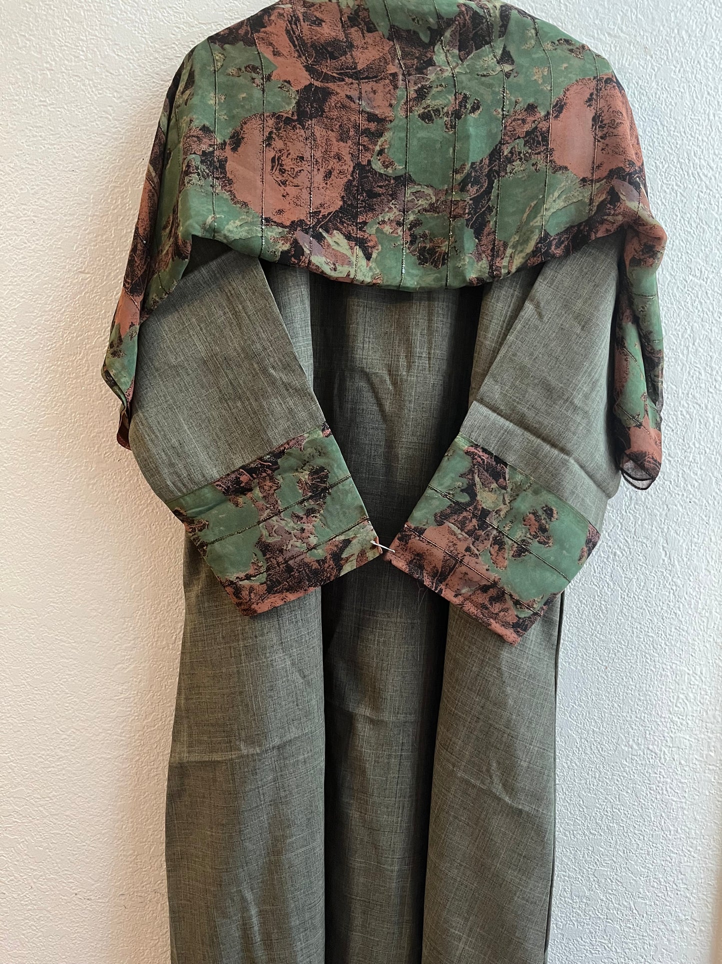 Intense nature-brown matching dress & hijab set