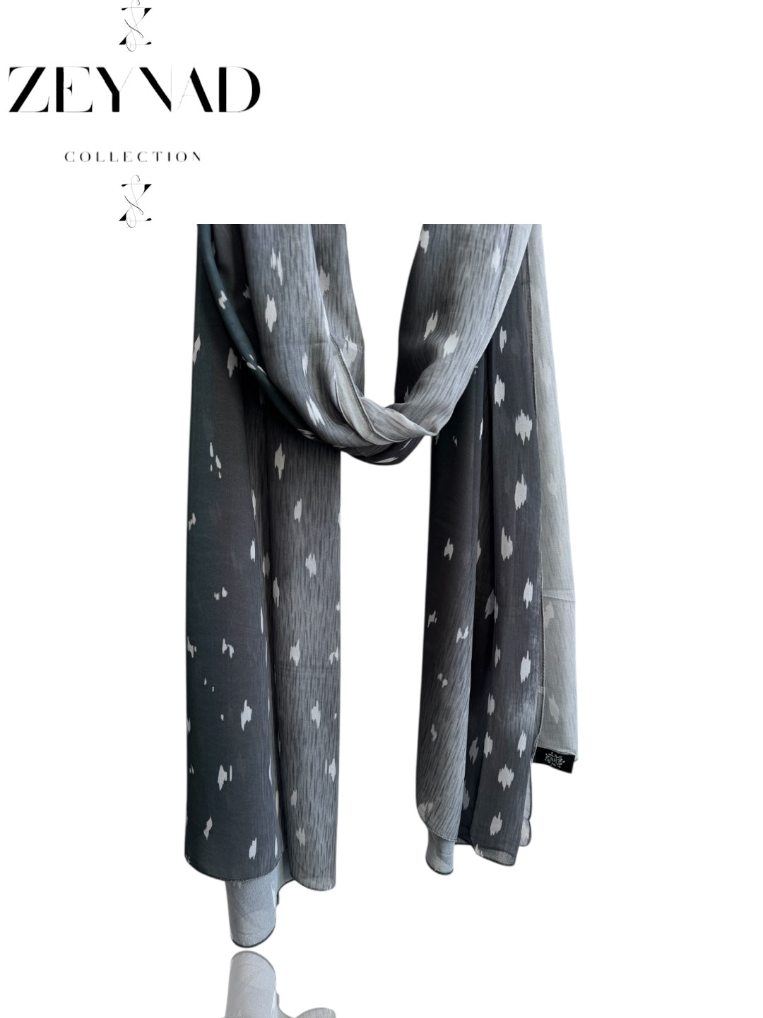 Faded grey black deer/fawn print ombré