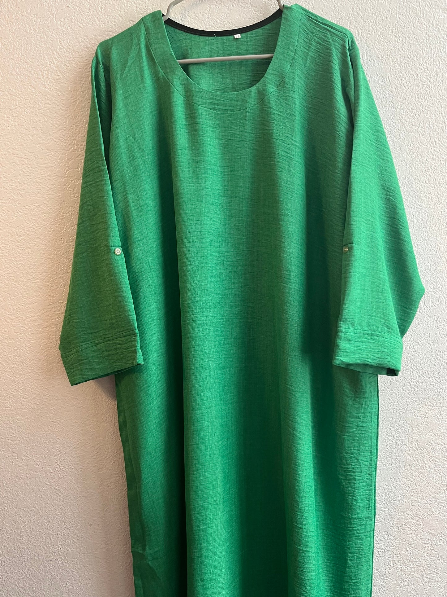 Summer Green Linen Dress