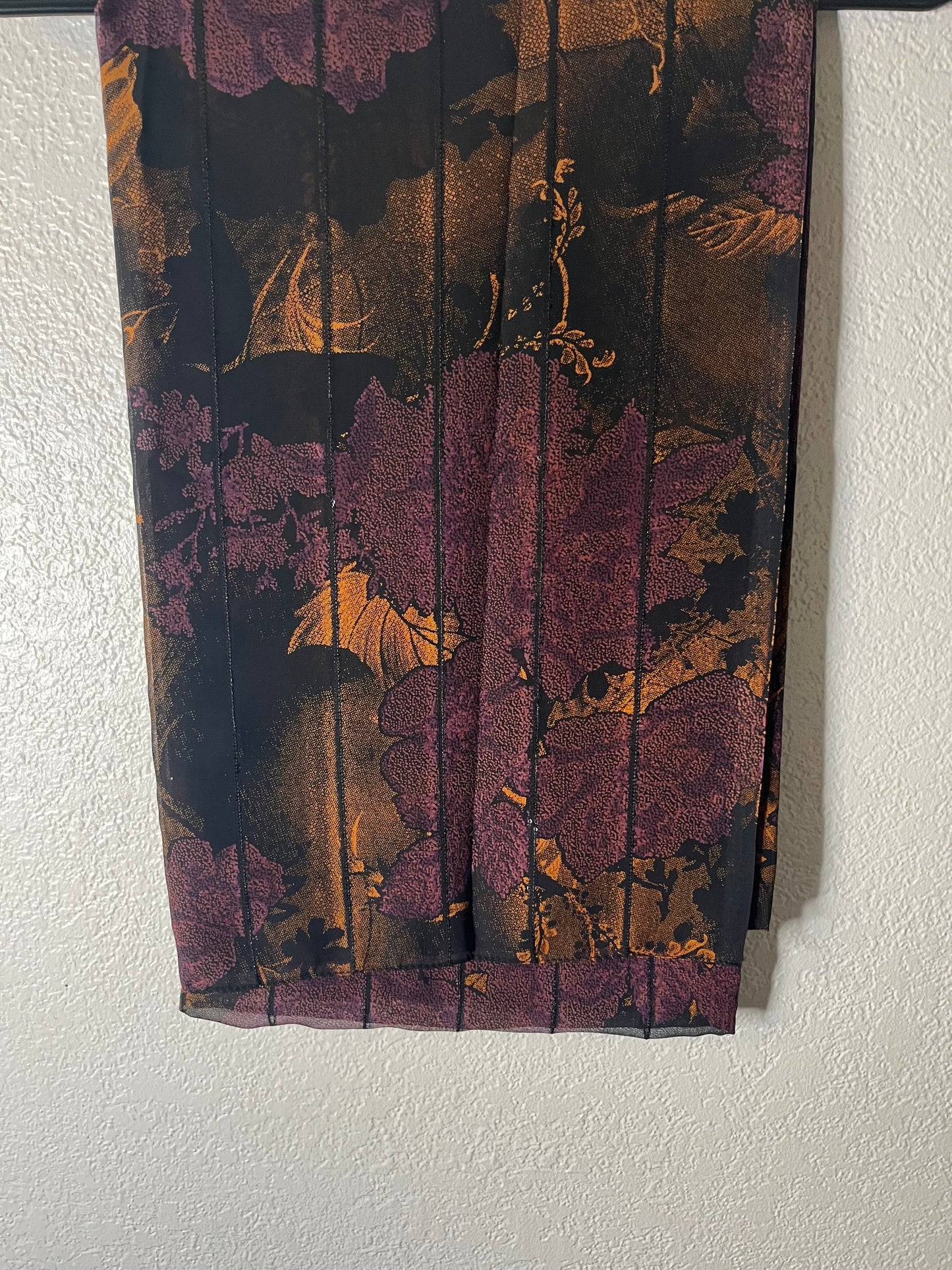 Fire Dark Orange Flower Mirage Chiffon Hijab