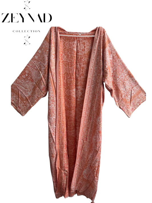 Peach ZEYNAD pashmina Abaya