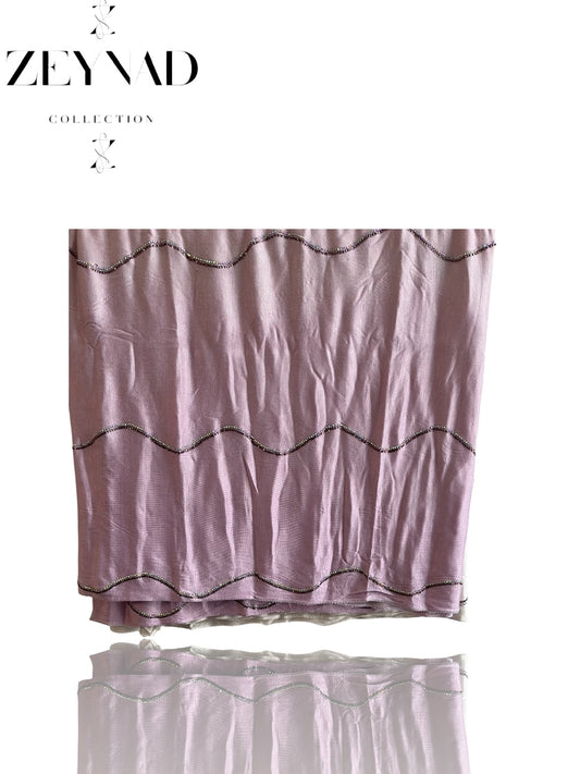 Pink & faded white ombré jersey hijab