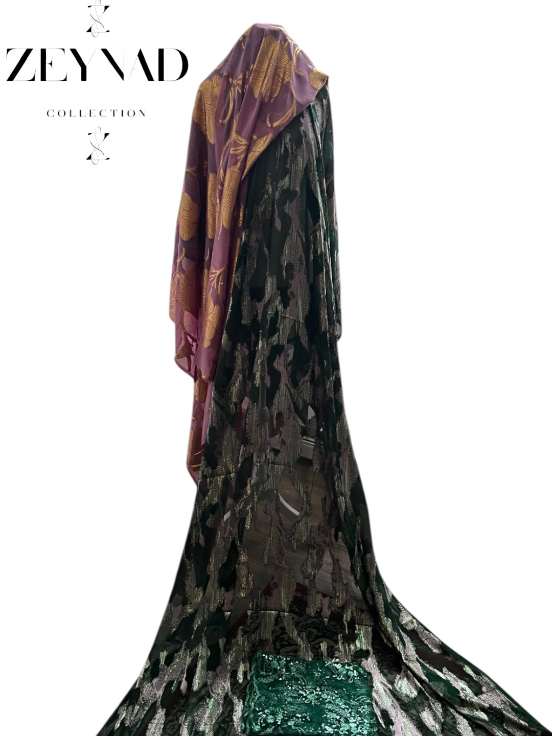 Noble dark green purple Fransawi Dirac set