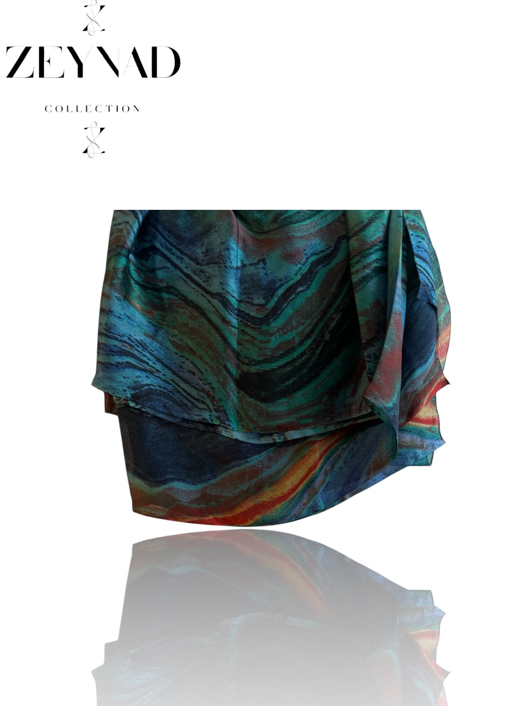 Ocean Amber Glow Chiffon Hijab