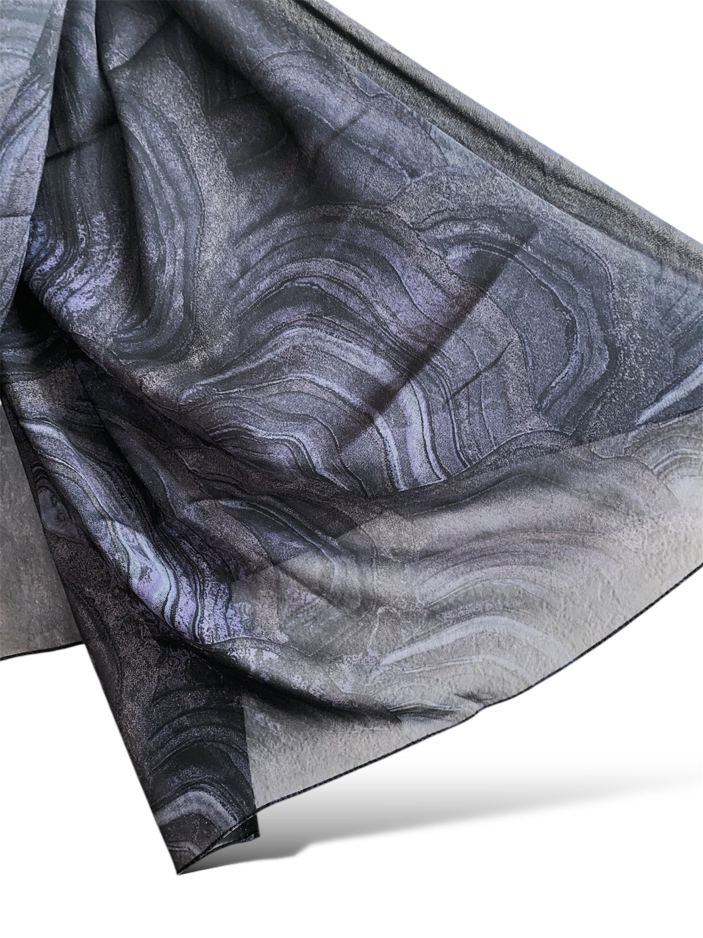 Starry navy blue chiffon hijab