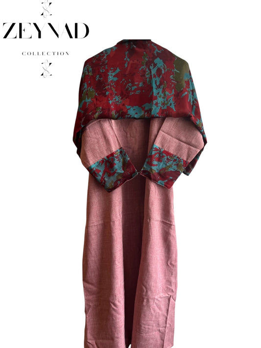 Pink camouflage matching dress & hijab set