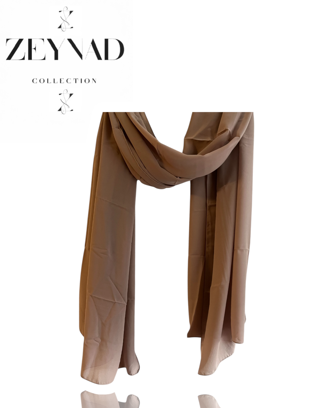 Blazing beige chiffon hijab