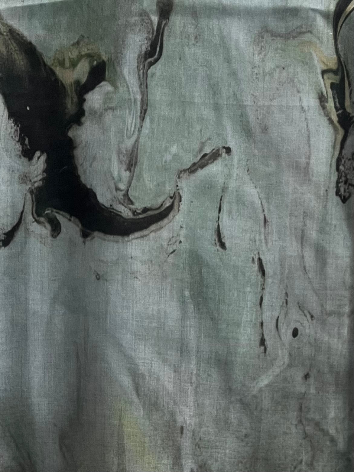 Mixture lime green marble print ombré