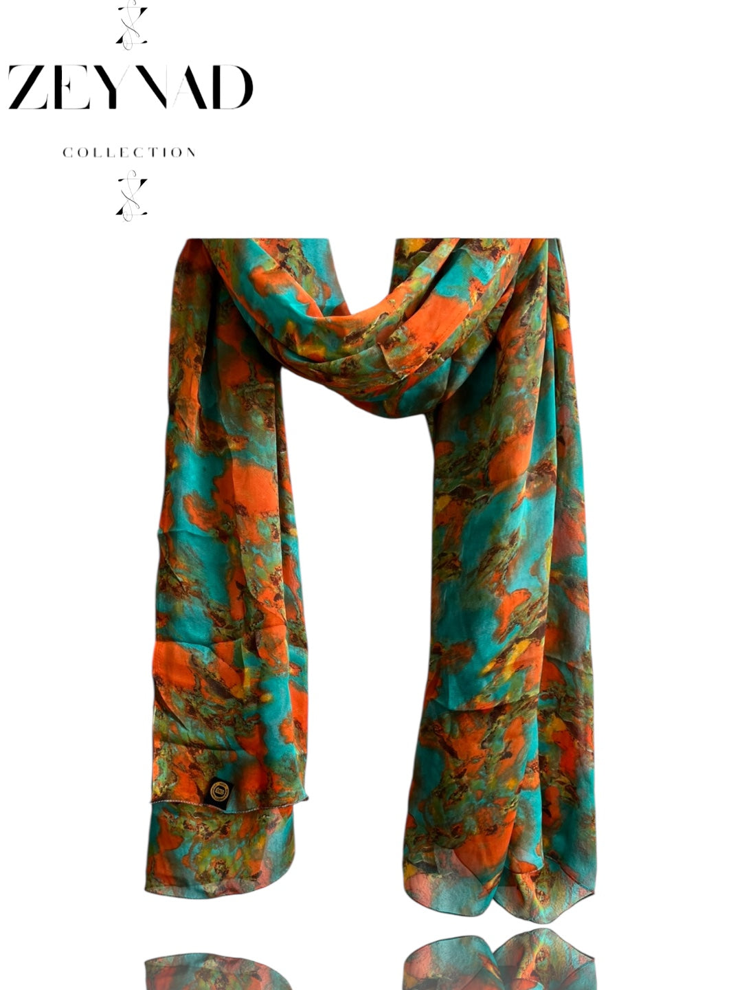 Intense orange forest ZEYNAD print