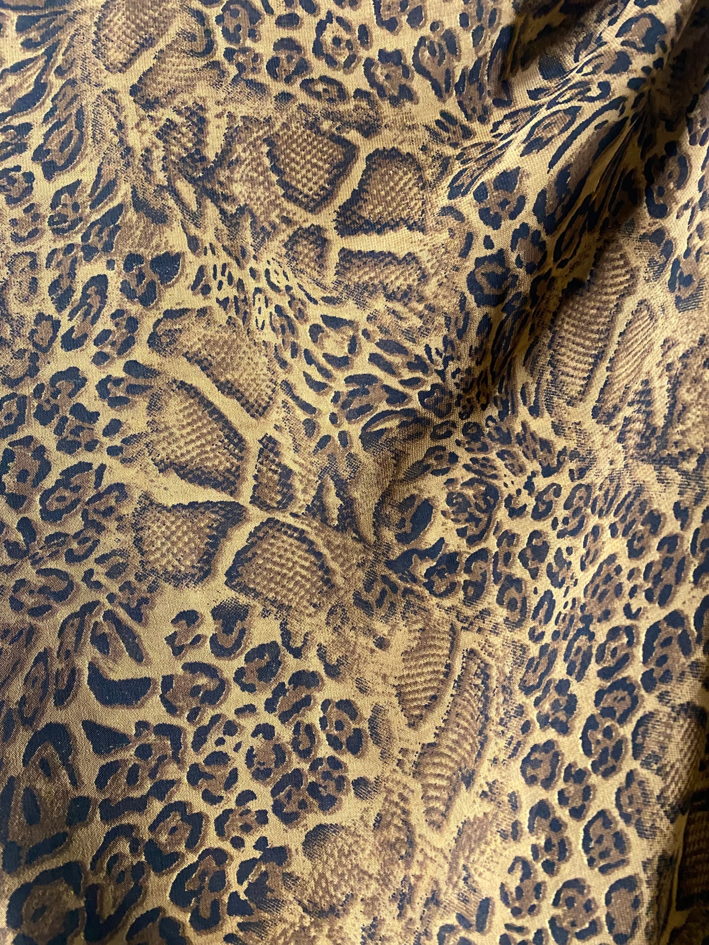 Brown cheetah matching dress & hijab set