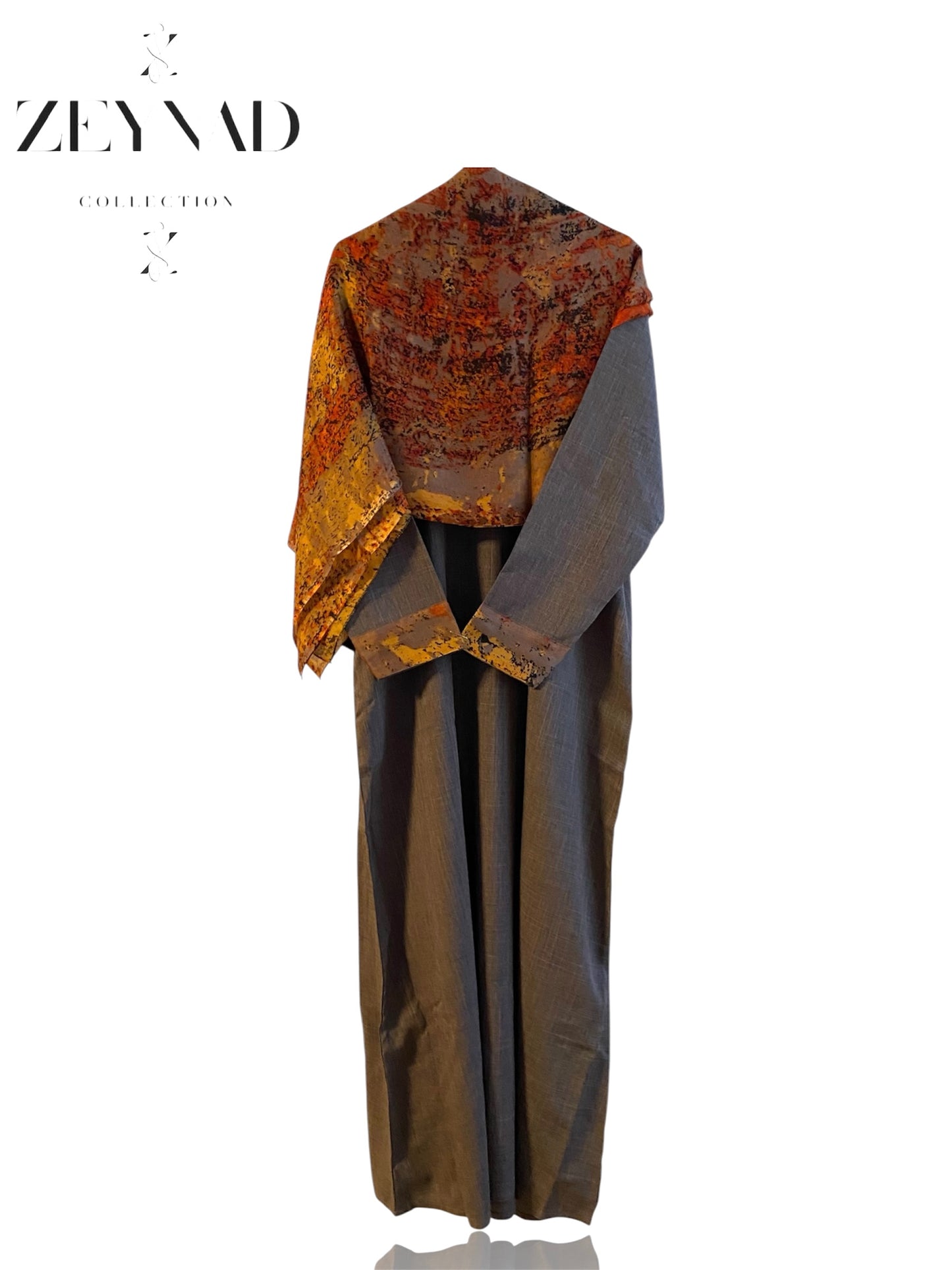 Orange matching dress & hijab set