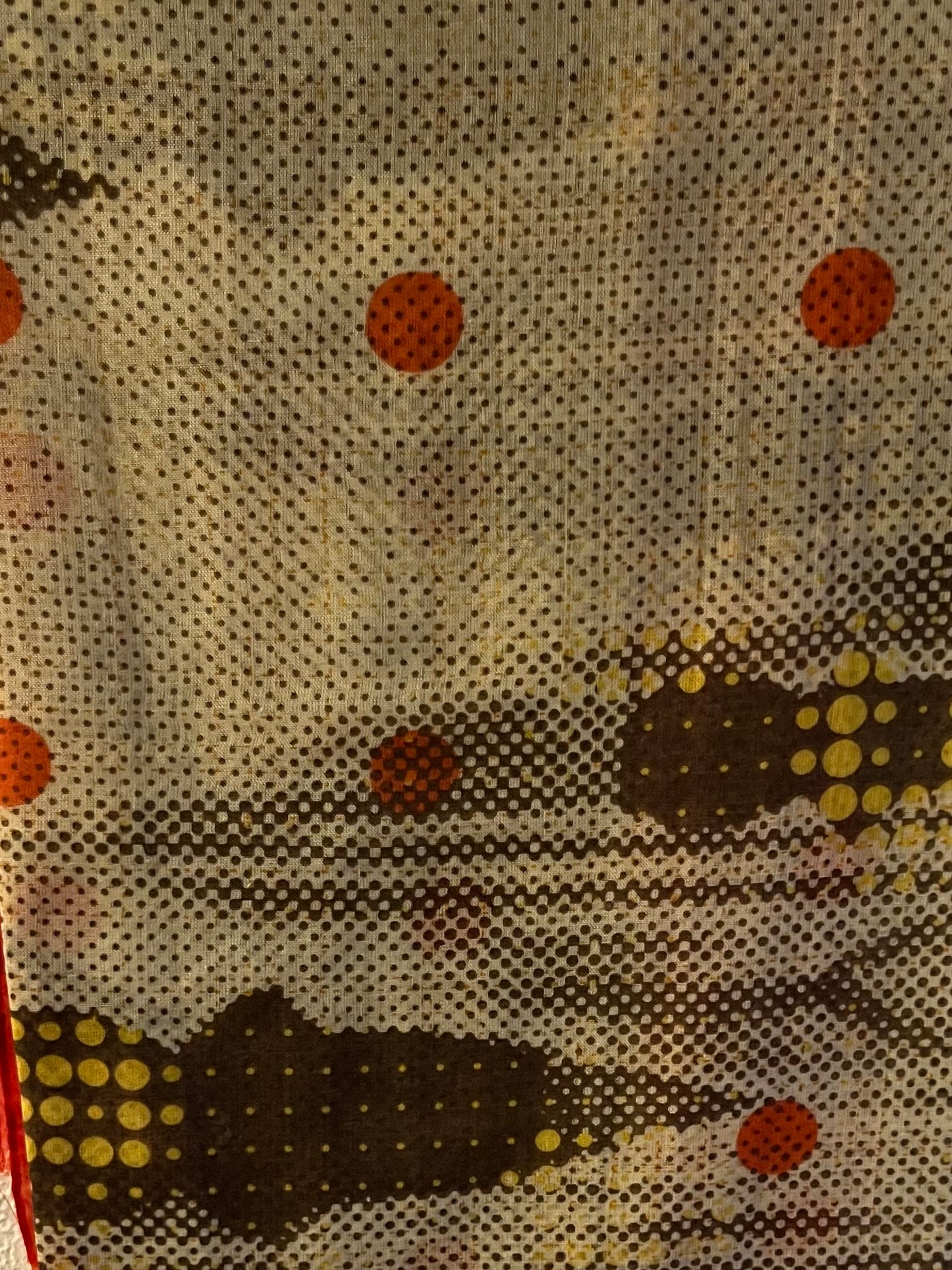 white & Orange dotted harmony modal hijab