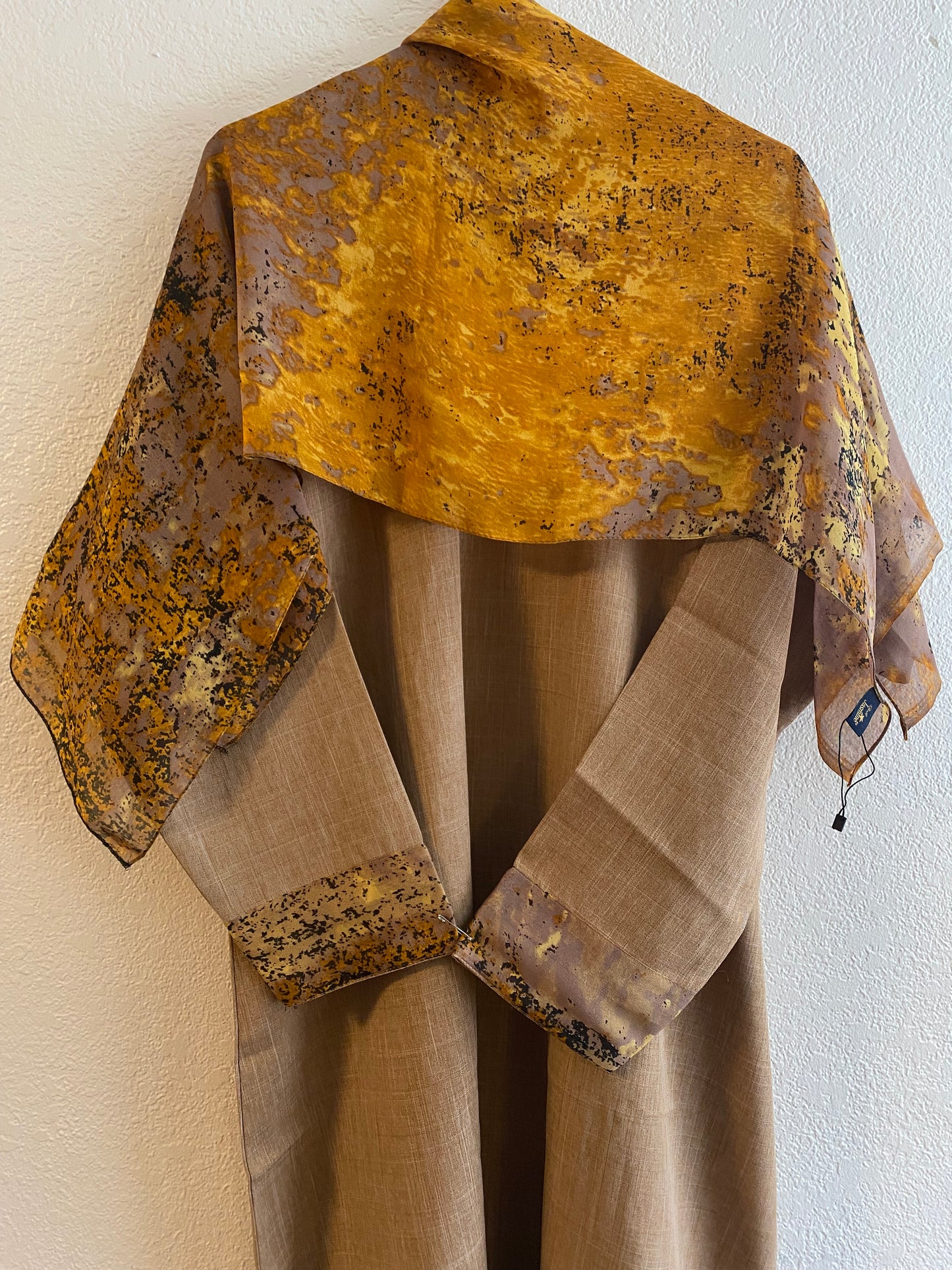 Yellow & Brown matching dress & hijab set