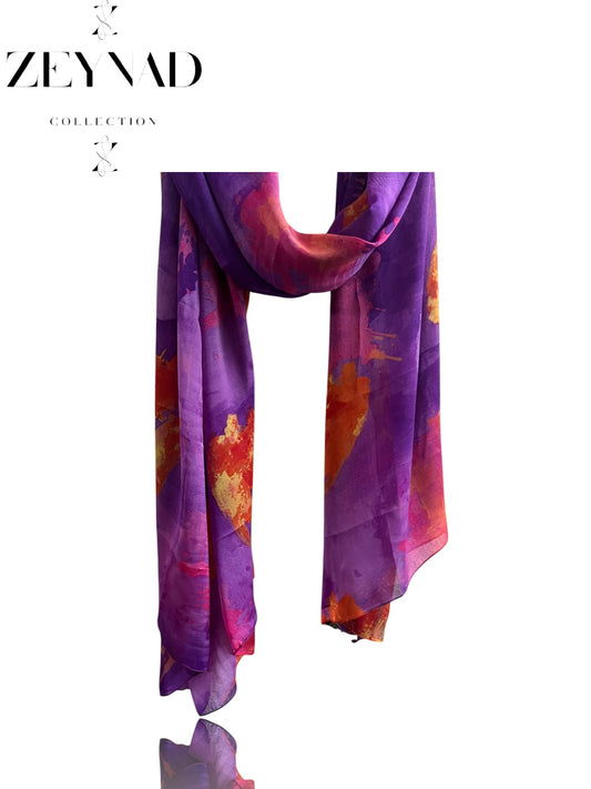 Sunset purple ZEYNAD summer hijab