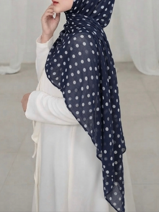 Navy ZEYNAD modal polka dot