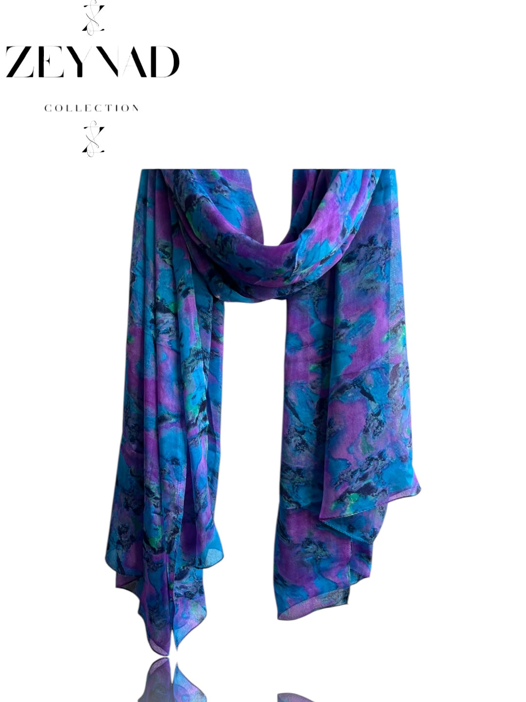 Intense blue shine ZEYNAD print