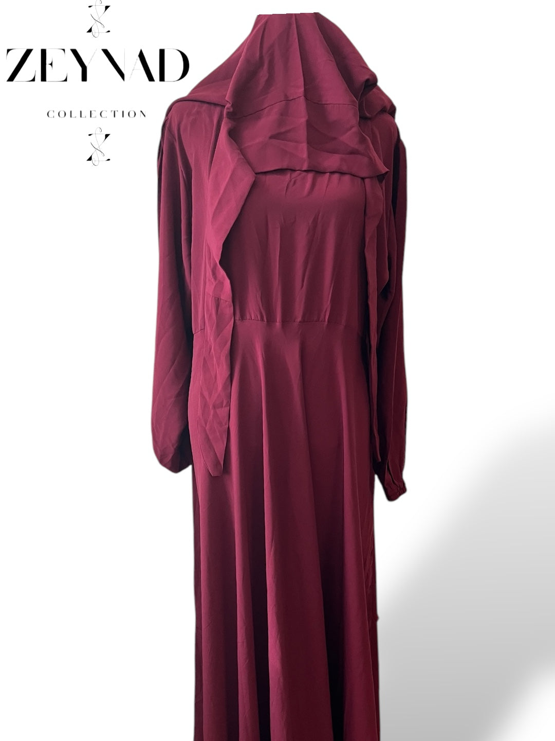 Burgundy Dress with Jilbab