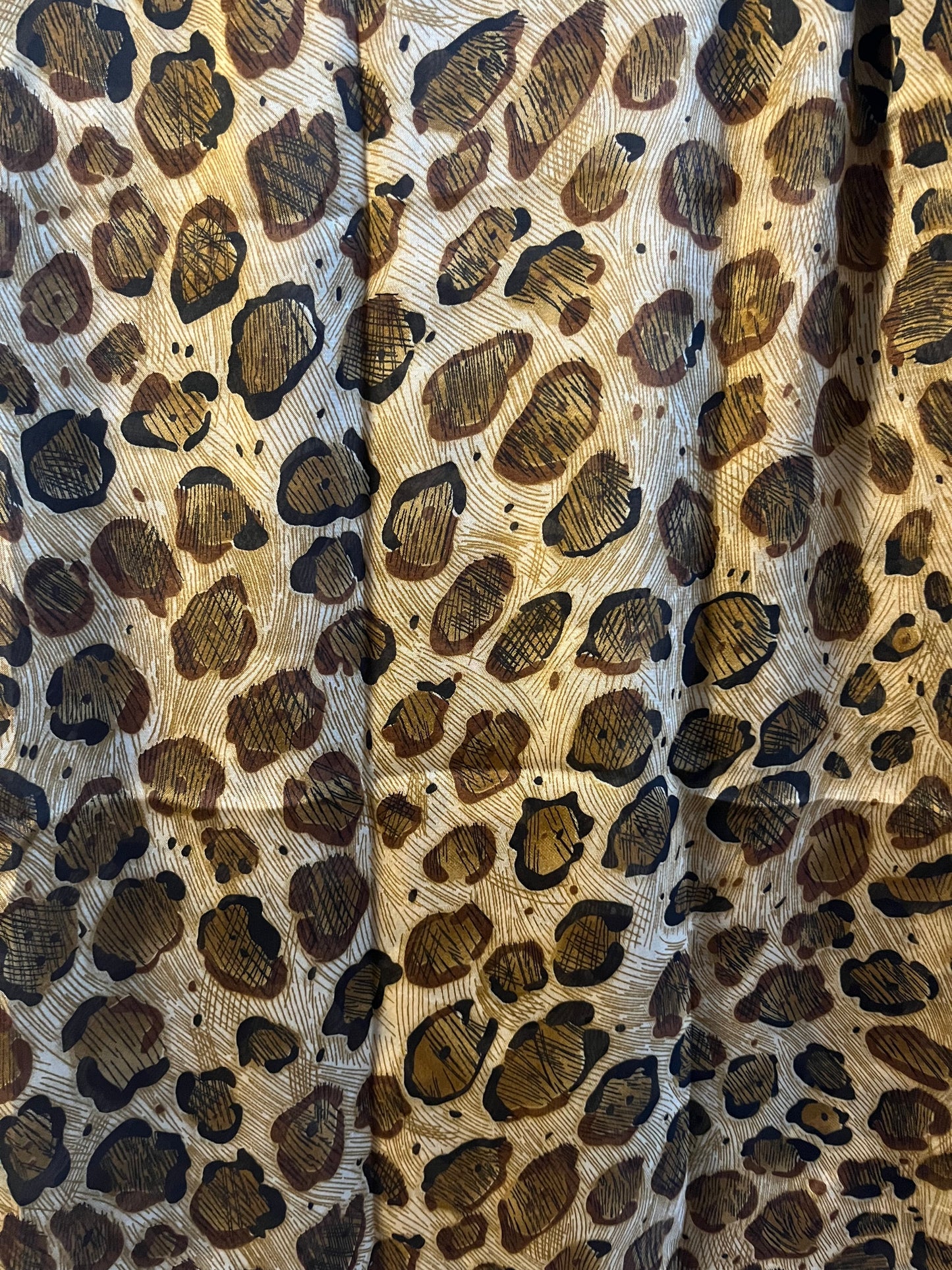 Limited Bright Golden Circle Cheetah Print Hijab