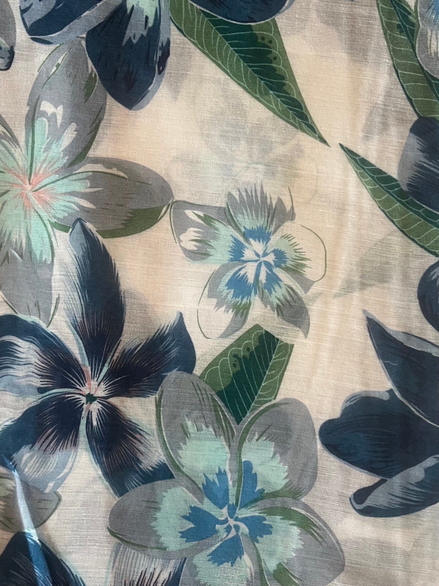 Light Blue Floral Modal Hijab