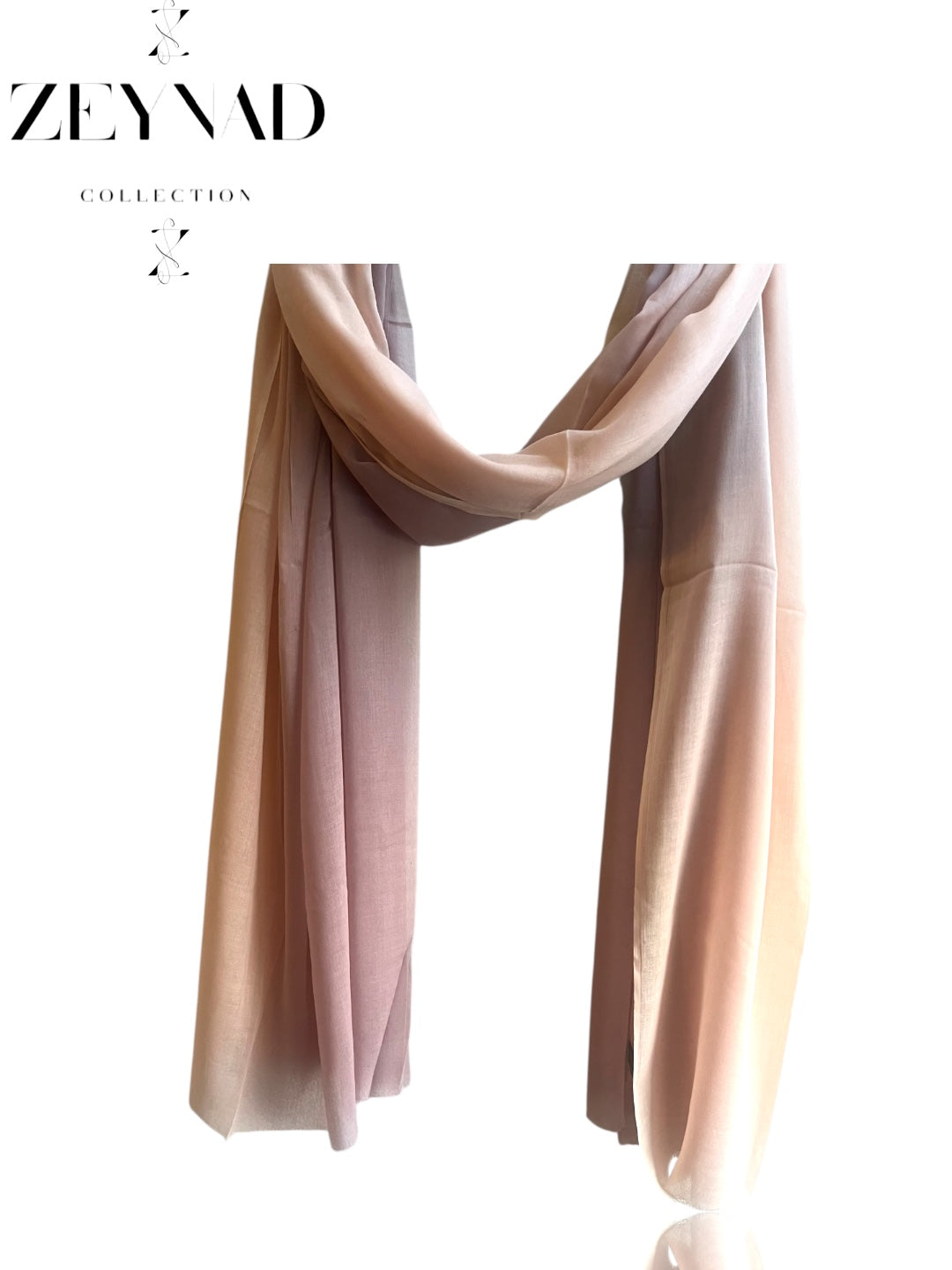 Gradient light pink & faded pink ombré modal hijab