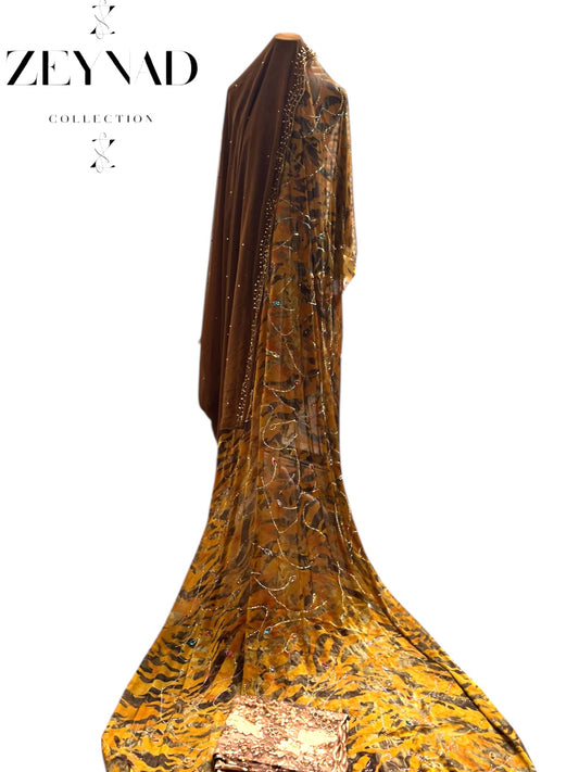 Majestic Silver lined triple Golden Stone Dirac set