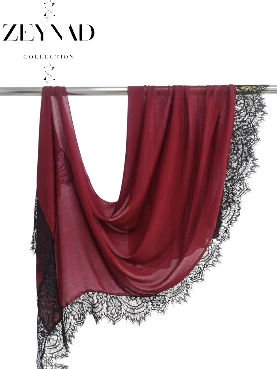 Crimson ZEYNAD lace modal
