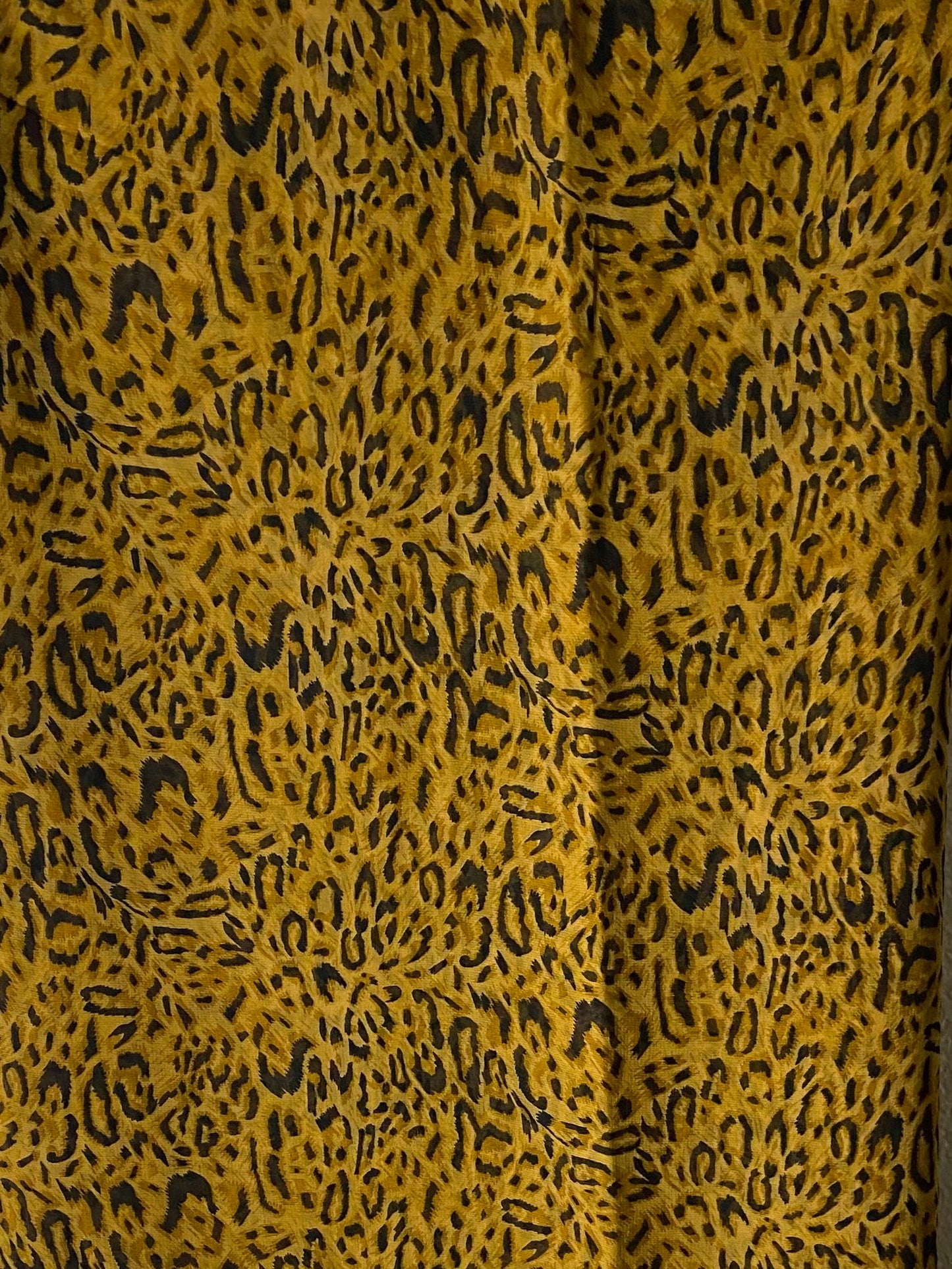 Sleek bright yellow cheetah print hijab