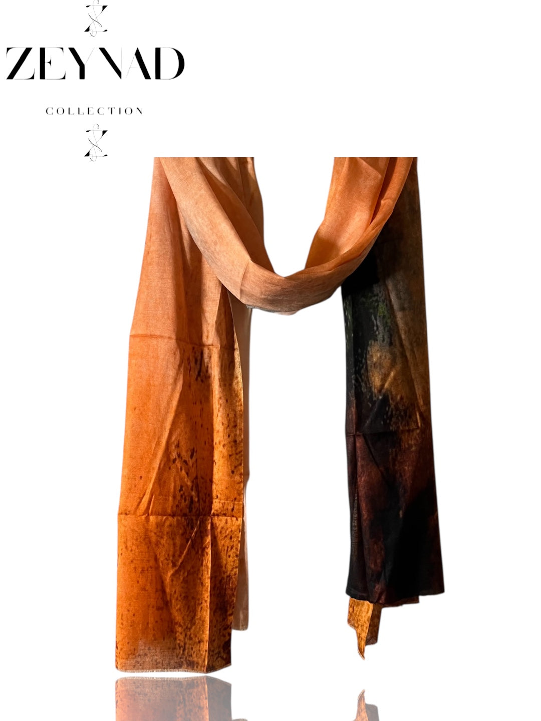 Neptune & black faded watercolor forest modal hijab