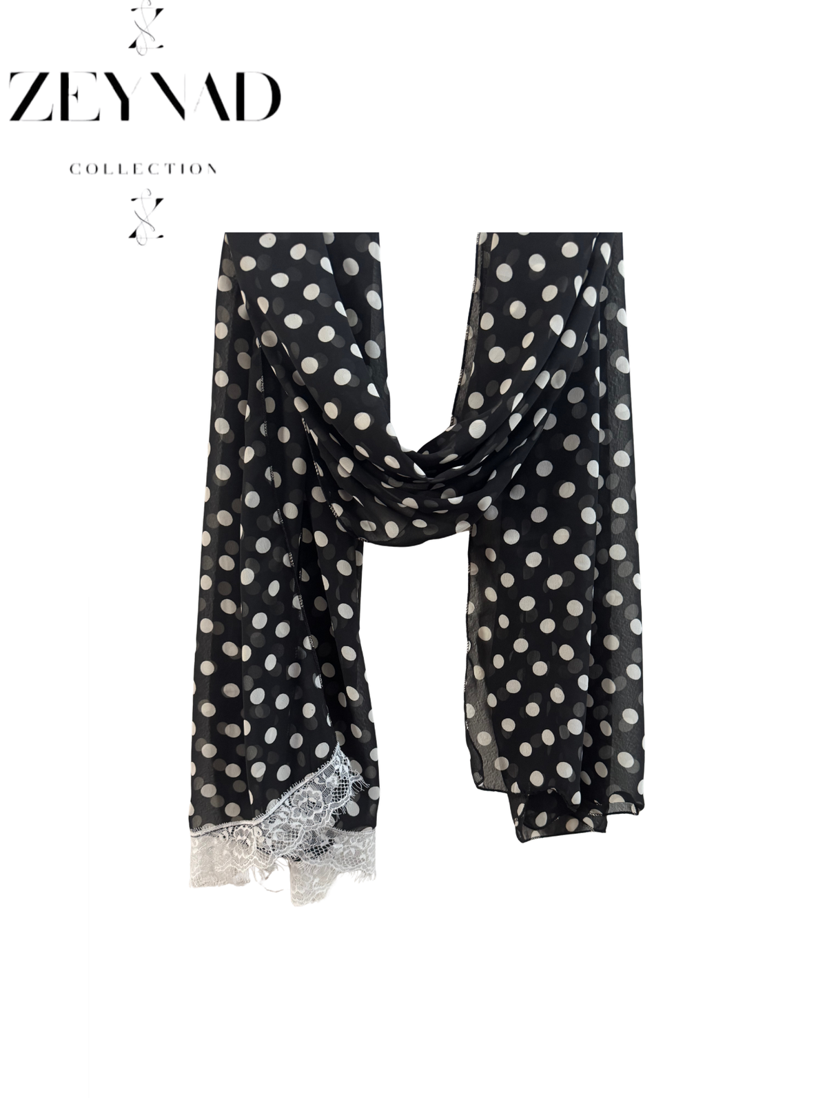 Ash ZEYNAD polka dot lace abaya