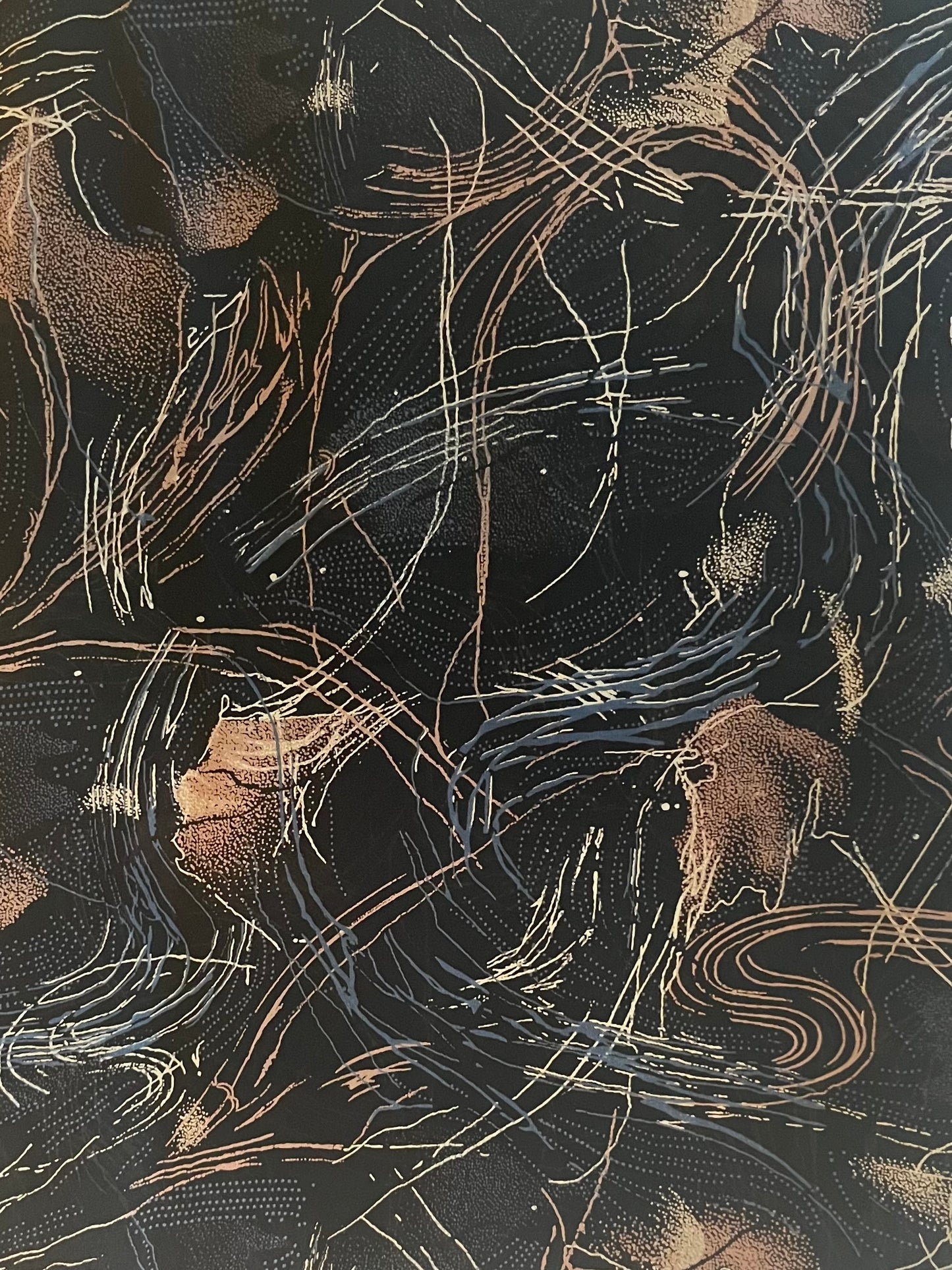 Fall beige & white navy blaze chiffon hijab