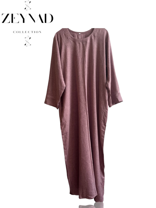 Summer Light Pink Linen Dress