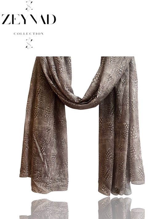 Fall x snowfall cheetah print hijab