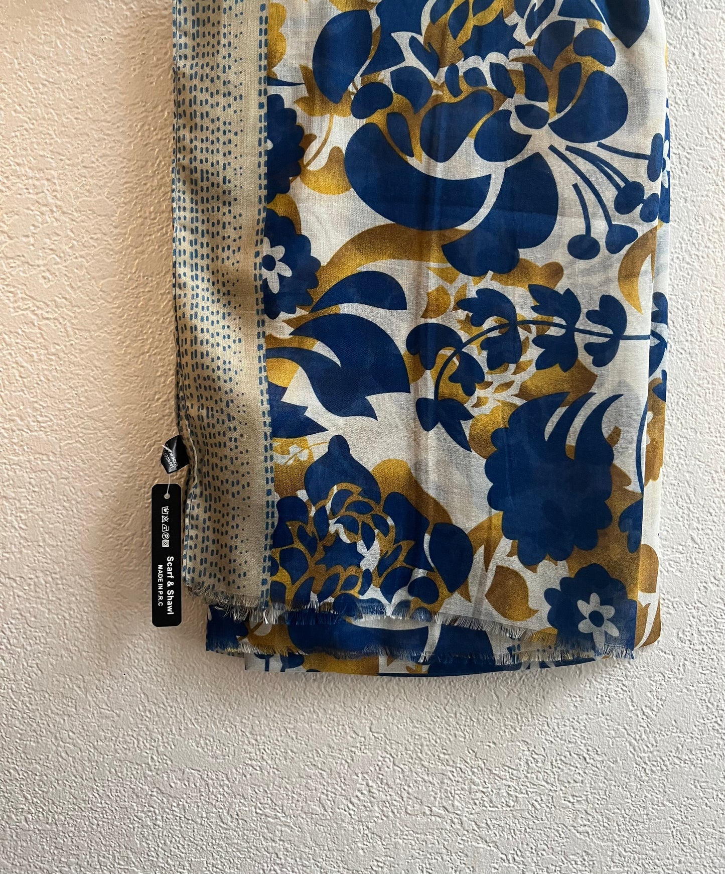 Faint yellow & Bold Blue Dim Modal Hijab