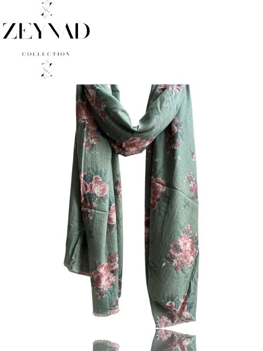 Nature teal ZEYNAD Pashmina
