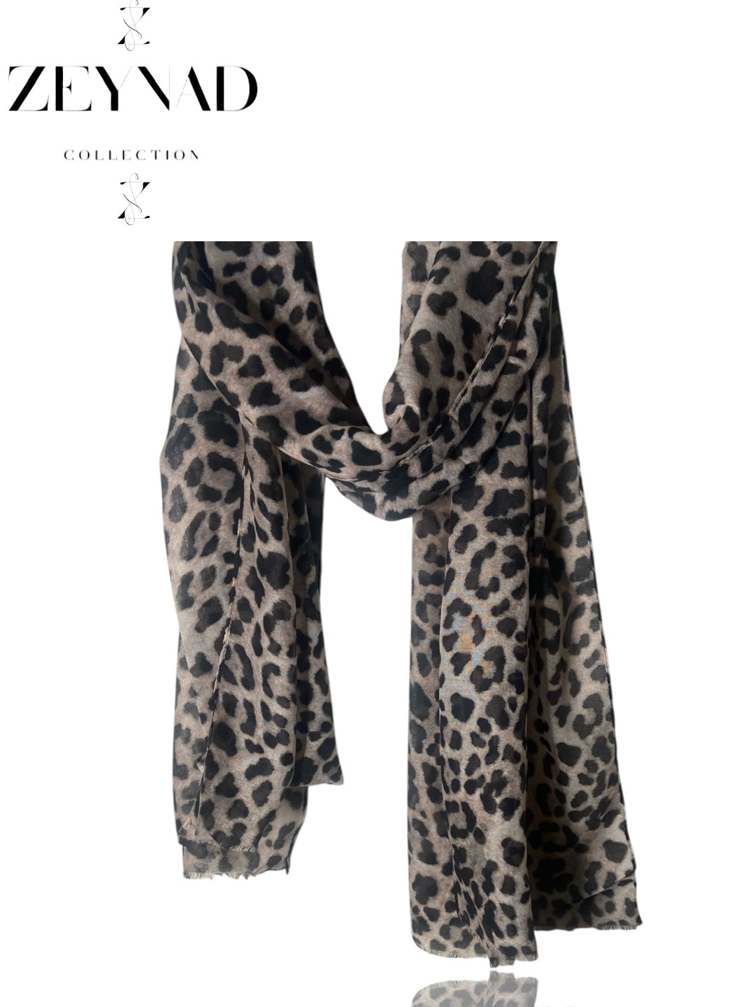 Deep brown sea cheetah print hijab