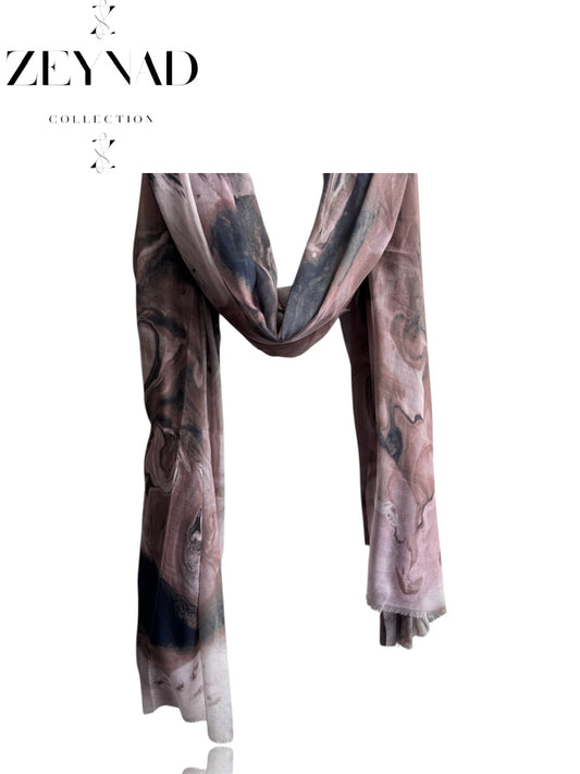 Mixture faded red marble print ombré