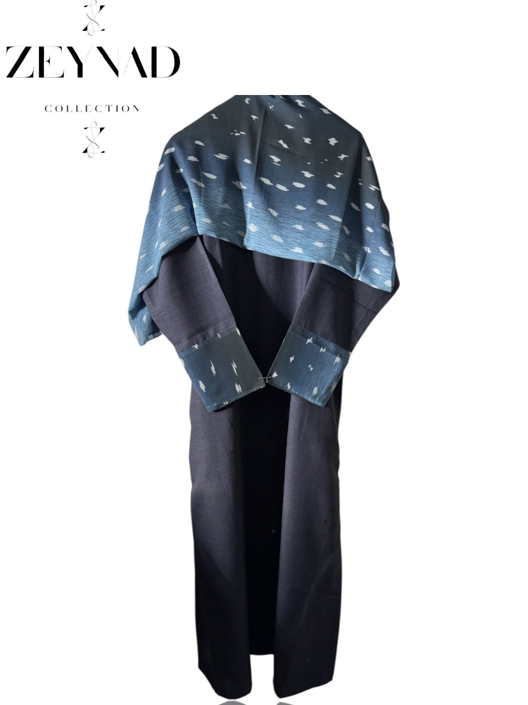 Midnight azure deer matching dress & hijab set