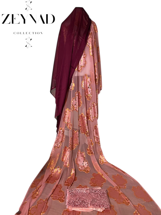 Classic original Burgundy & rose pink Dirac set