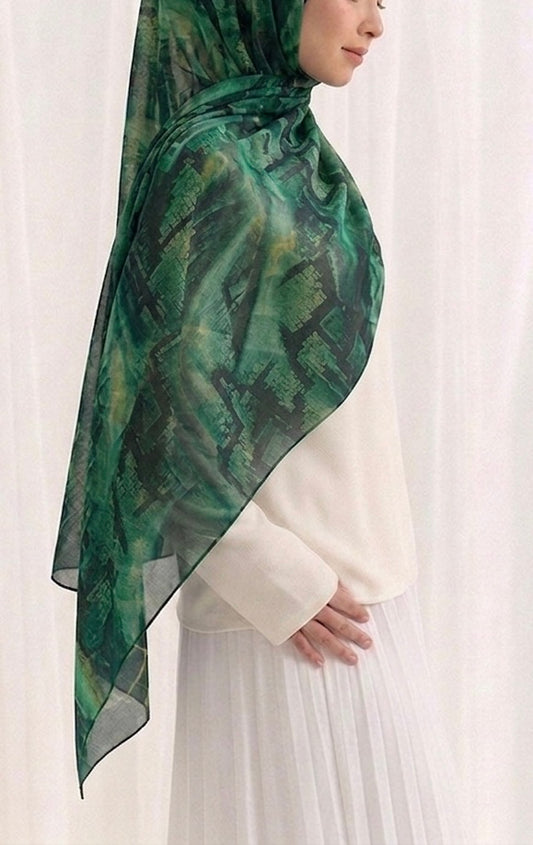 Neon green ZEYNAD summer hijab