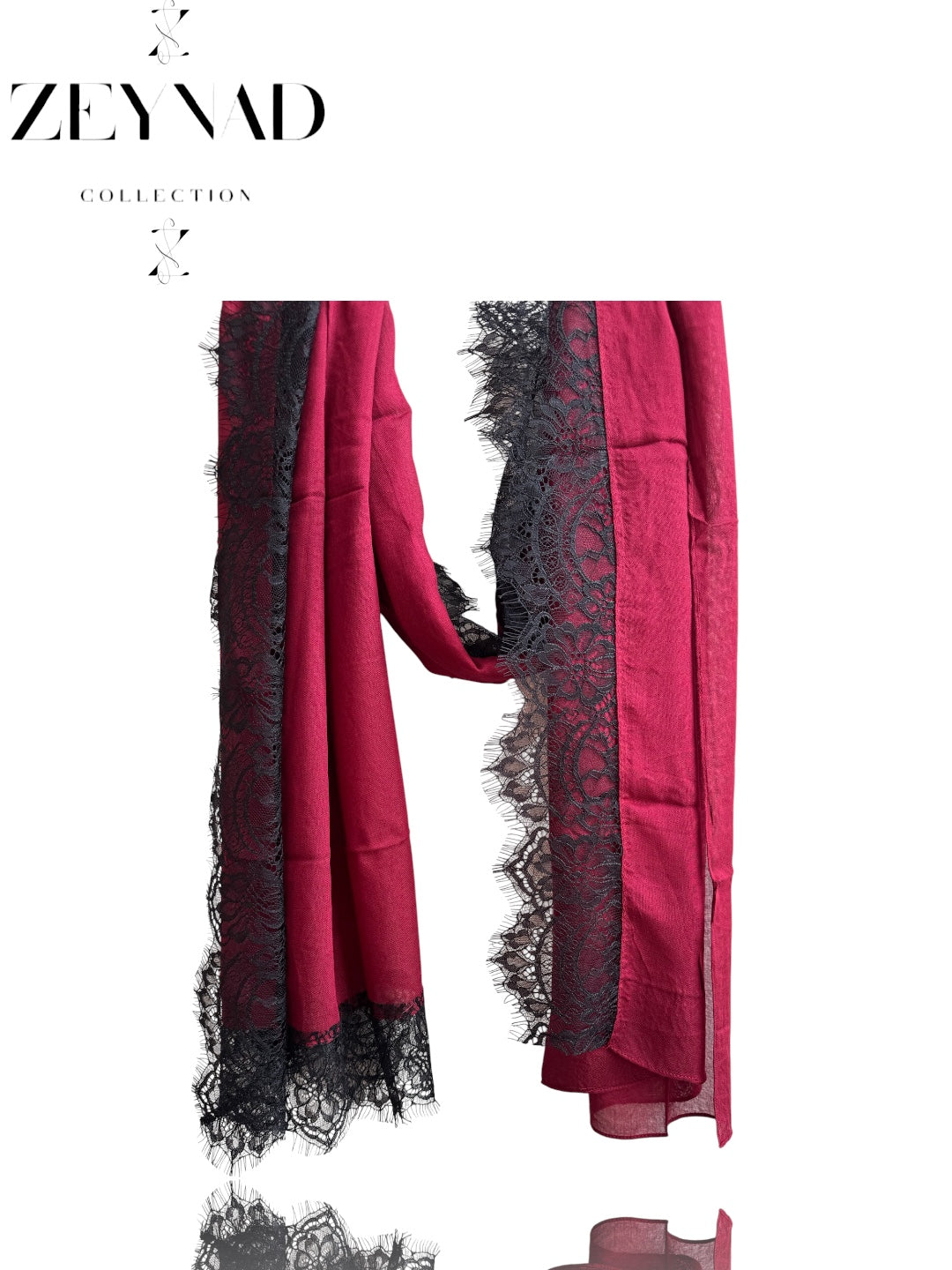 Crimson ZEYNAD lace modal