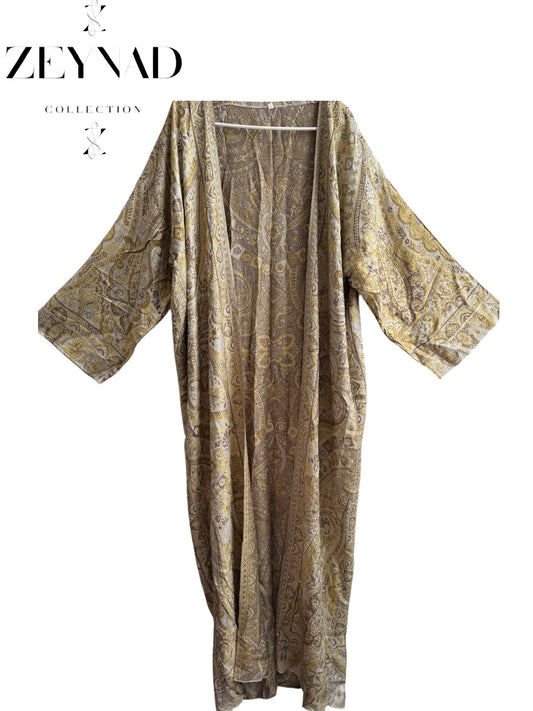 Yellow ZEYNAD pashmina Abaya