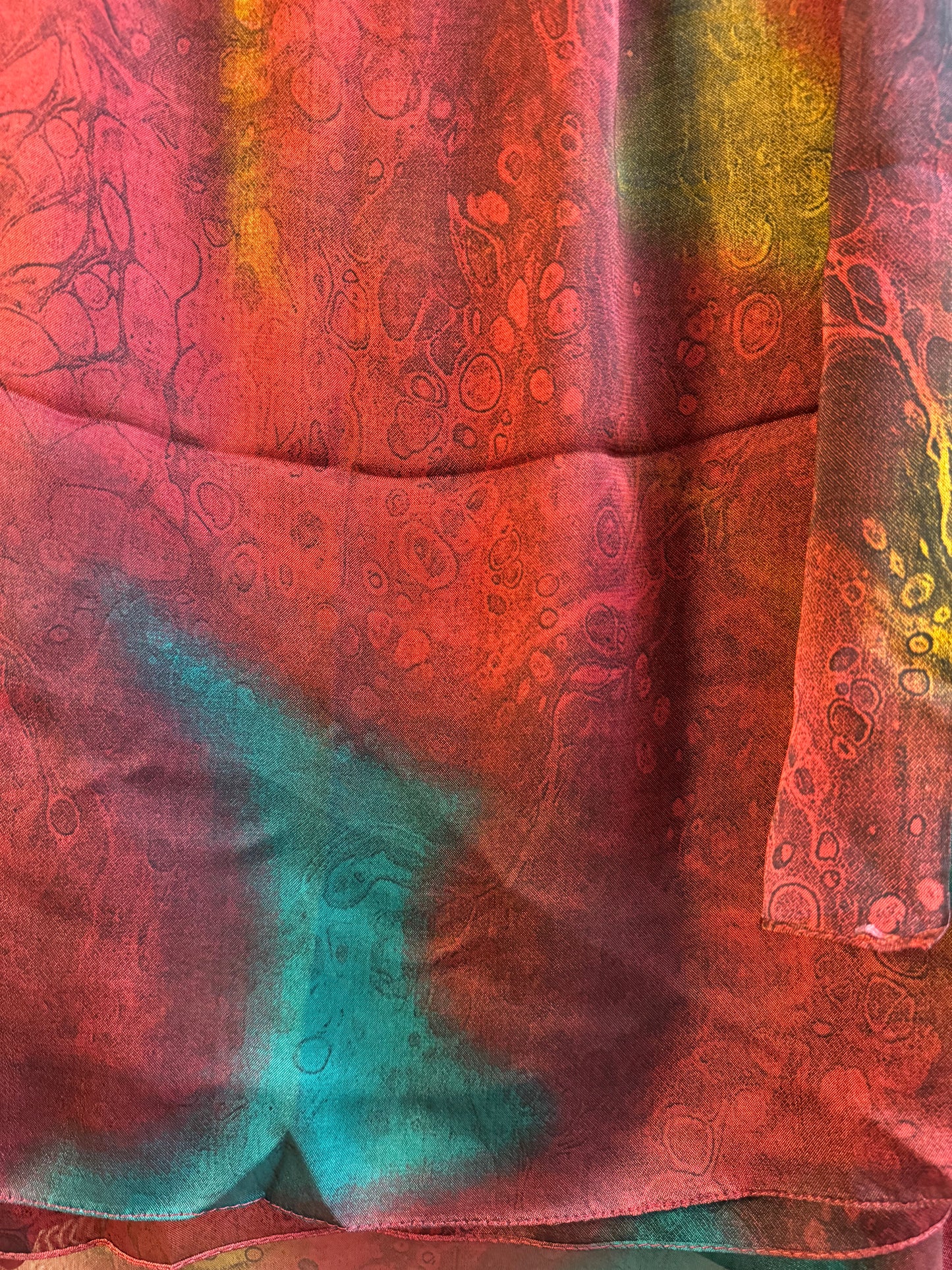 Sunset Burgundy & Yellow Ocean Glow Hijab