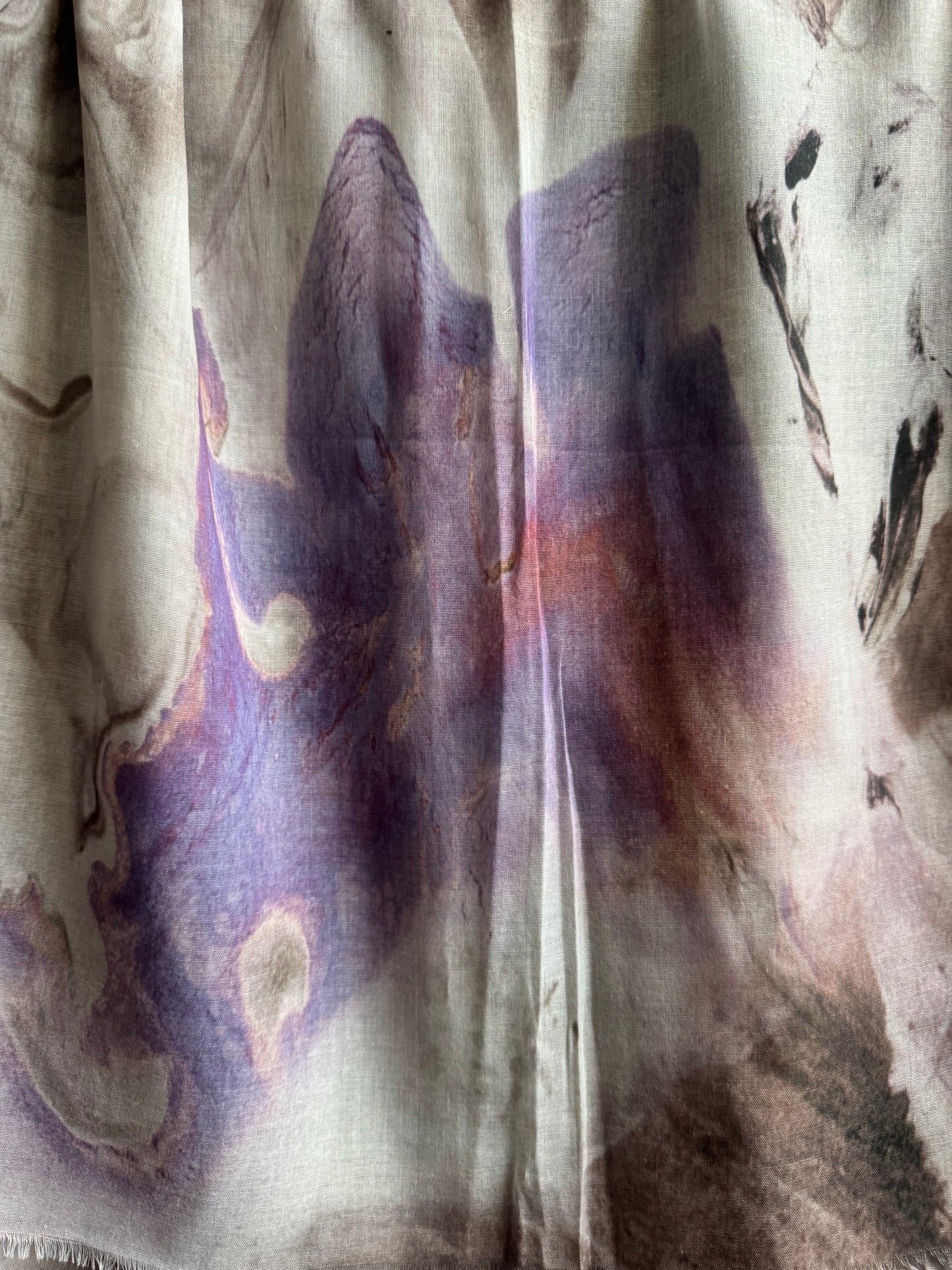 Mixture celestial purple & yellow marble print ombré